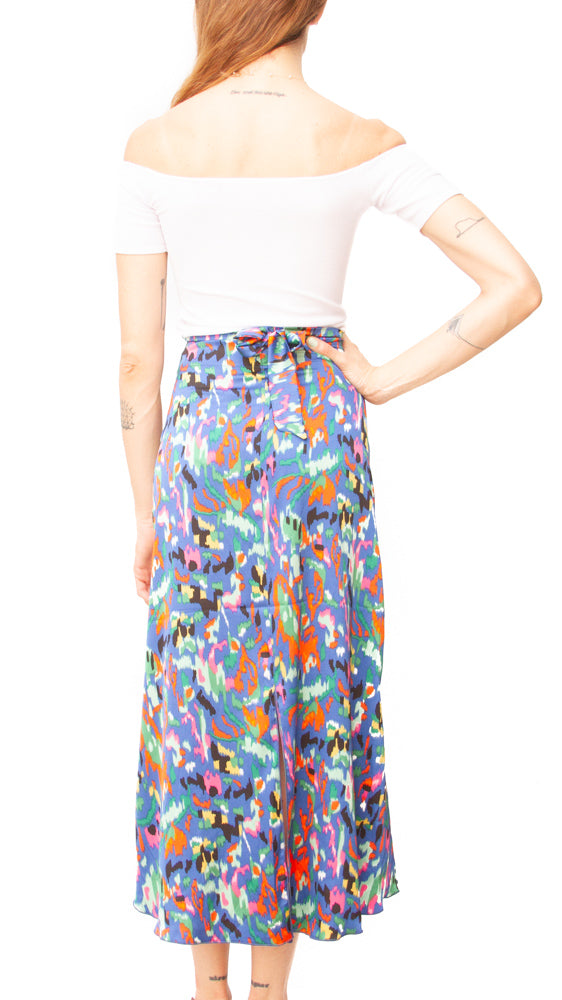 SKIRT - Flare Wrap Maxi (Satin)